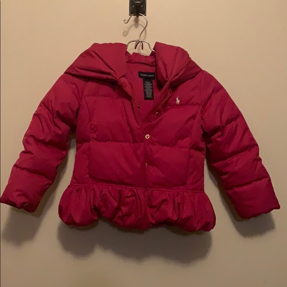 Ralph Lauren size 5 girls bright pink coat